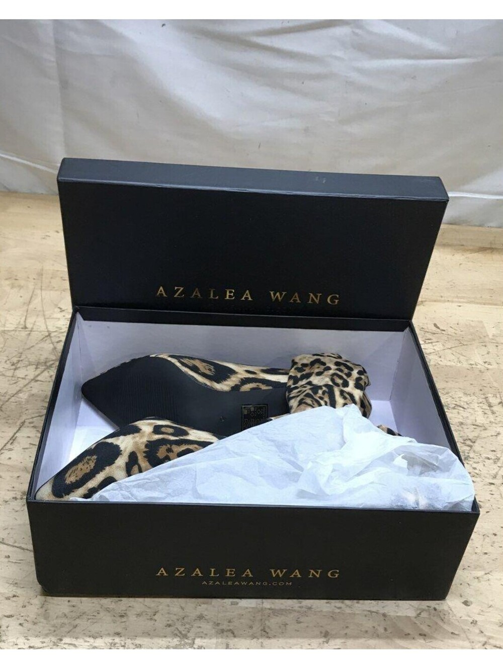 Azalea Wang Baybay Leopard Print Stiletto Thigh High Pant Boots Size 9
